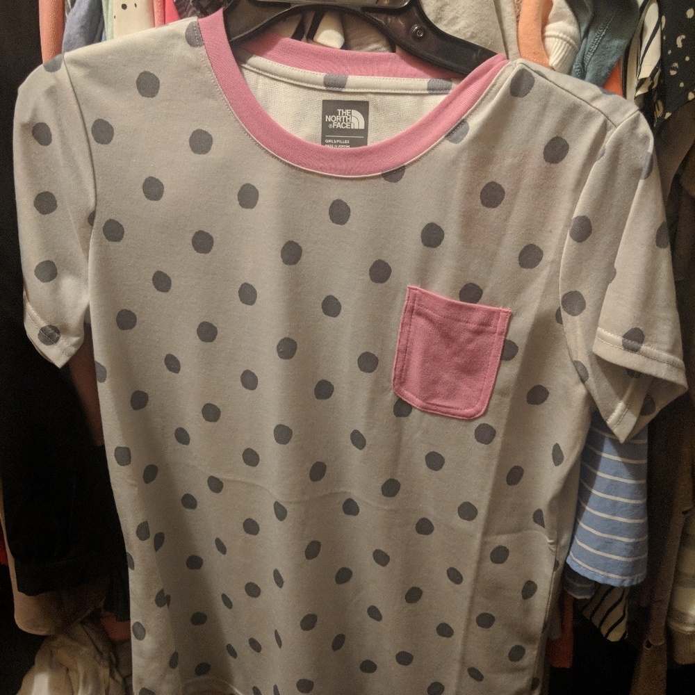 North face polka dots shirt